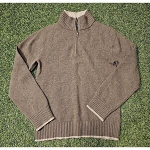 Patagonia Merlow Wool Blend Sweater Mens XS Brown 1/4 Zip Knit Pullover